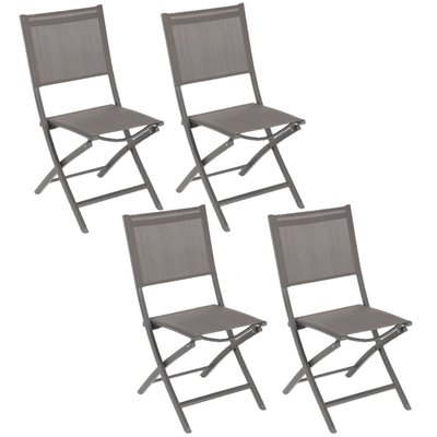 Lot de 4 Chaises de jardin pliantes Essentia TOILINUX