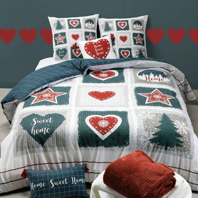 Housse de couette  Home Sweet Home  coton 57 fils DECORATIE