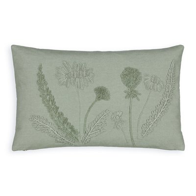 Babica Floral Embroidered 100% Cotton Cushion Cover LA REDOUTE INTERIEURS