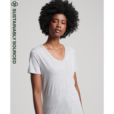 T-shirt Col V Manches Courtes SUPERDRY