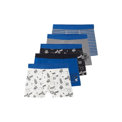 Lot de 5 boxers stretch espace VERTBAUDET