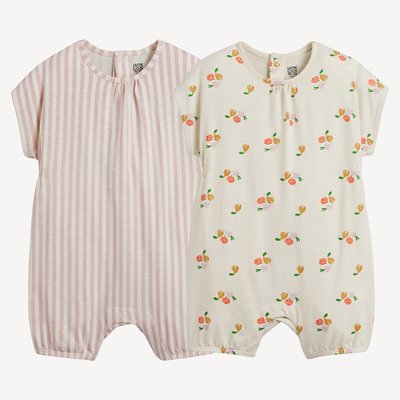 Lot de 2 combishorts, motifs rayures et fruits LA REDOUTE COLLECTIONS