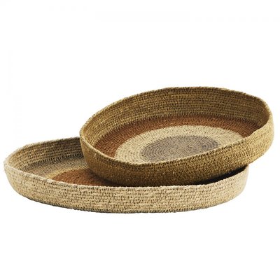 Lot de 2 plateaux en fibre naturelle MADAM STOLTZ