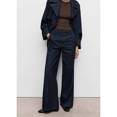 Pantalon denim large avec passants MANGO