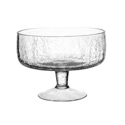 Coupe sur pied en verre craquelé Noa diamètre 14.5 cm TABLE PASSION