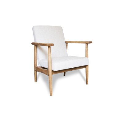 Fauteuil en frêne massif et lin ANGLET PRODUIT INTERIEUR BRUT