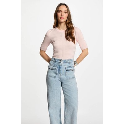 Pull col rond manches courtes MORGAN