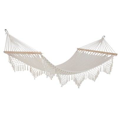 Hamac macramé blanc 100x260cm WADIGA