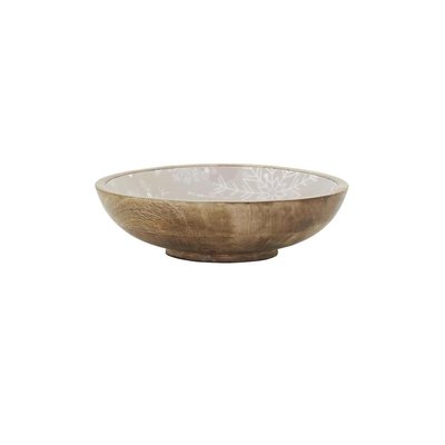 Corbeille en manguier Flocon Saladier beige AUBRY GASPARD
