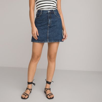 Jupe en jean boutonnee La Redoute