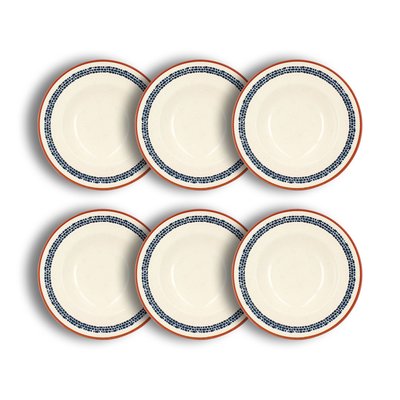 Lot de 6 assiettes à pâtes en faïence 28cm, AMATXI NOVASTYL