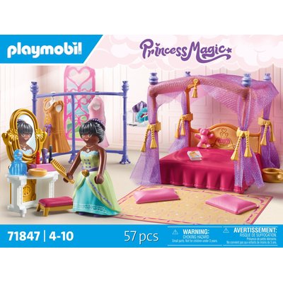 Chambre de princesse, lit baldaquin et dressing PLAYMOBIL
