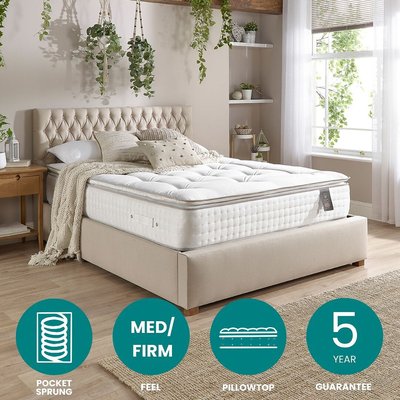 Aspire Luxury 5000 Pocket Natural Cashmere & Wool Pillowtop Mattress ASPIRE