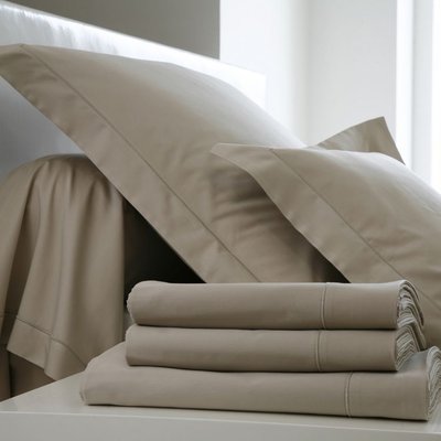 Drap housse satin - ARTY BLANC DES VOSGES