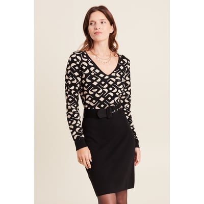 Robe tricot ajustée 2-en-1 BREAL