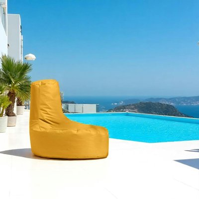 Pouf poire extérieur jaune ARTA PIER IMPORT