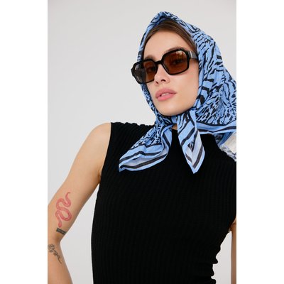 Foulard imprimé bleu élégant ZEBRE ARTLOVE