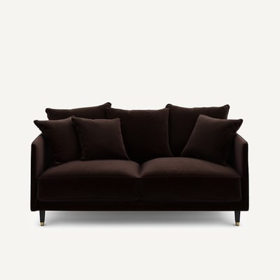Canapé 3P compact velours, Lazare AM.PM