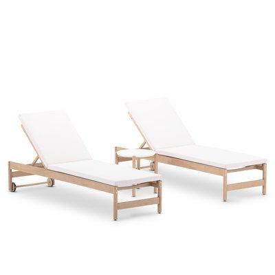 Set de 2 transat et table d'appoint, PROVENZA DEFORA HOME