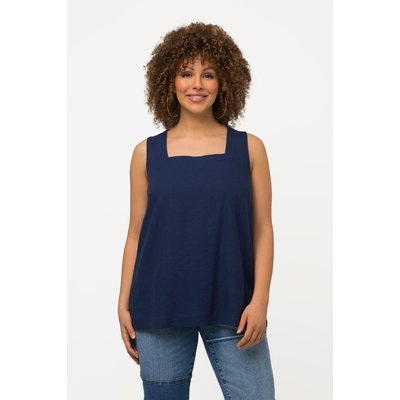 Blouse en lin mélangé à encolure carrée et ULLA POPKEN