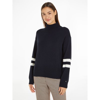 pull laine mélangé, col montant TOMMY HILFIGER