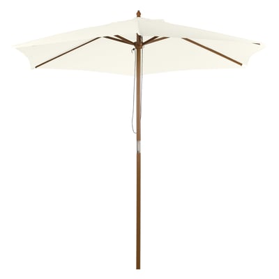 Parasol de terrasse Bois Blanc OUTSUNNY