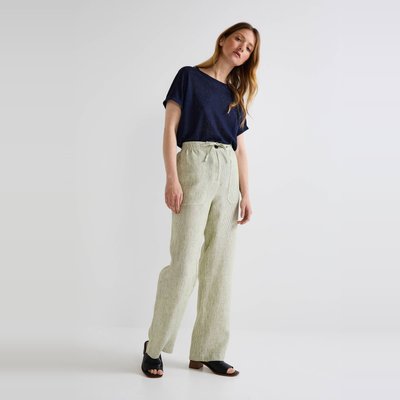 Pantalon lin femme la redoute online
