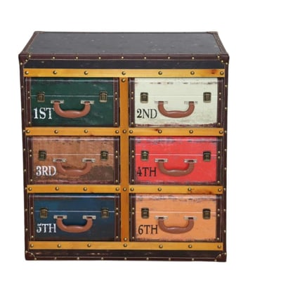 Commode façon valises colorées PUNO PIER IMPORT