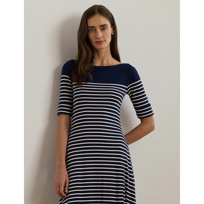 Robe midi évasée rayée LAUREN RALPH LAUREN