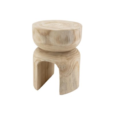Tabouret en bois paulownia Molaire Naturel AUBRY GASPARD