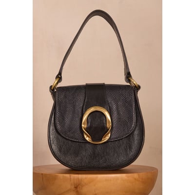Sac noir en cuir bovin VALENTIN Maison 123