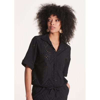 Chemisier court en broderie anglaise LA FEE MARABOUTEE