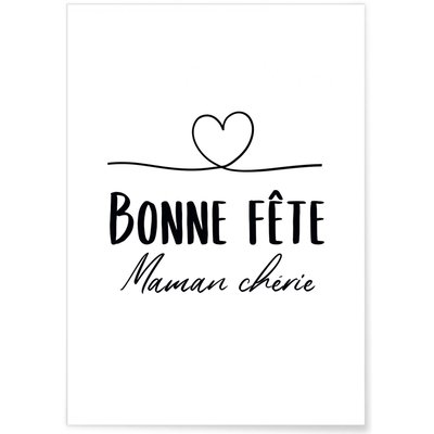 Affiche 'Bonne fête maman chérie...' L'AFFICHERIE