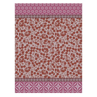Torchon en Coton, CERISES LE JACQUARD FRANCAIS