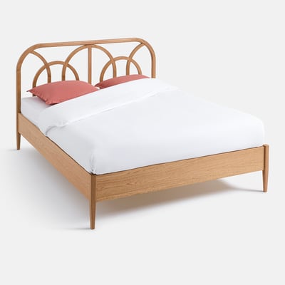 Bett ANDI mit Lattenrost, aus massiver Eiche und Eichenfurnier LA REDOUTE INTERIEURS