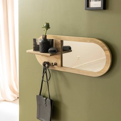 Miroir ovale en bois de manguier clair  JULIET MADE IN MEUBLES 