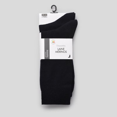 Lot de 2 paires de chaussettes en laine MONOPRIX