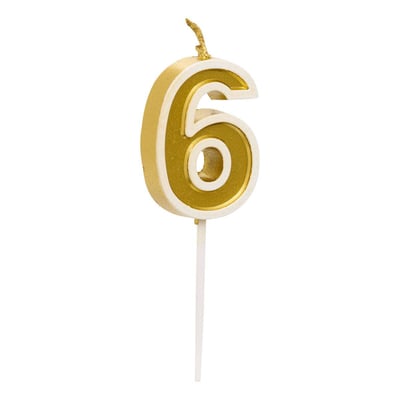 Bougie d'anniversaire Numéro 6 ANNIVERSAIRE 5FIVE SIMPLY SMART