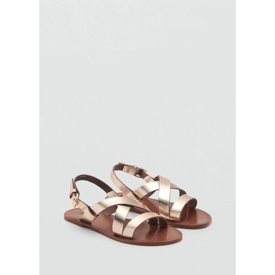 Sandales à lanières métallisées MANGO KIDS