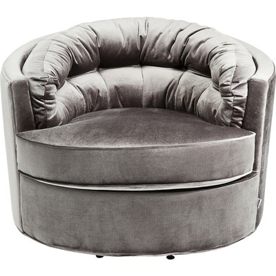 Fauteuil pivotant en velours, MUSIC HALL KARE DESIGN