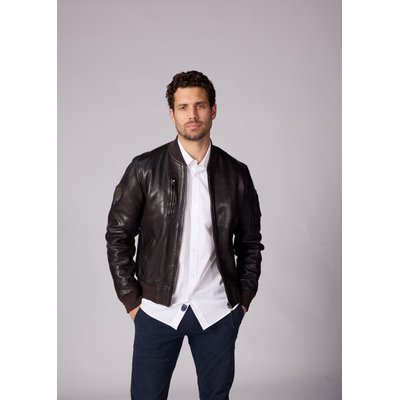 Blouson noir RICK ALPHA REDSKINS