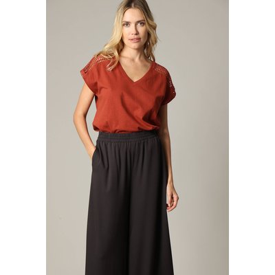 T-shirt en jersey avec dentelle sur les épaules IVANA DEELUXE