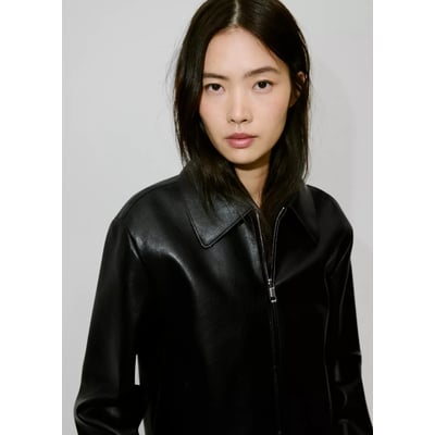 Veste effet cuir fermeture zip MANGO