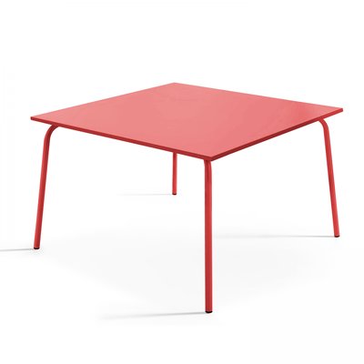 Table de jardin carrée en métal PALAVAS OVIALA