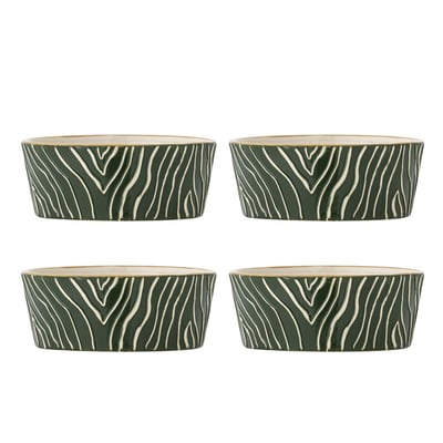 Bol grès motif peint  WOODSBY set de 4 BLOOMINGVILLE