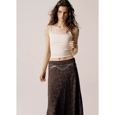 Jupe évasée en jacquard MANGO