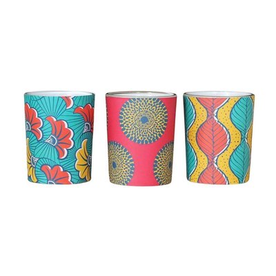 Set de 3 bougies parfumées Votives Batik JARDINDECO