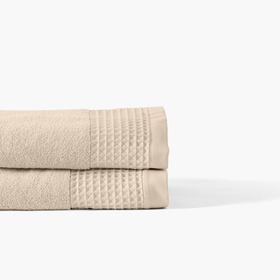 Drap de bain bouclette de coton biologique SOURCE CARRE BLANC