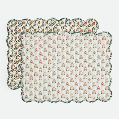 Lot de 2 sets de table réversibles, en coton, SIVALI LA REDOUTE INTERIEURS