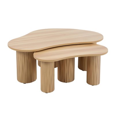 Table basse gigogne en MDF décor mélaminé OVIALA